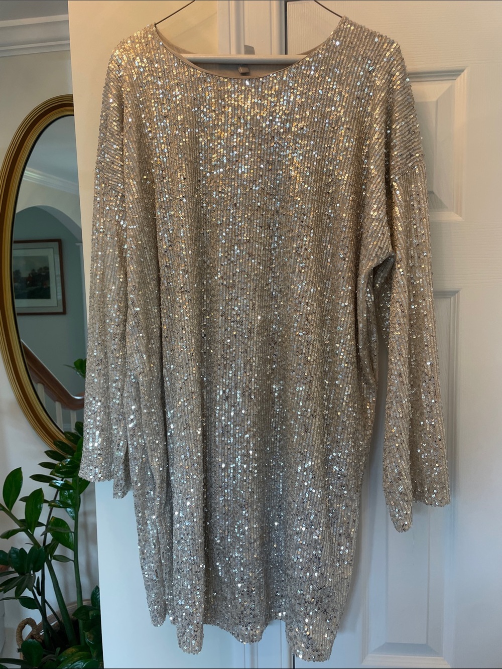 ASOS Silver Sequin mini dress